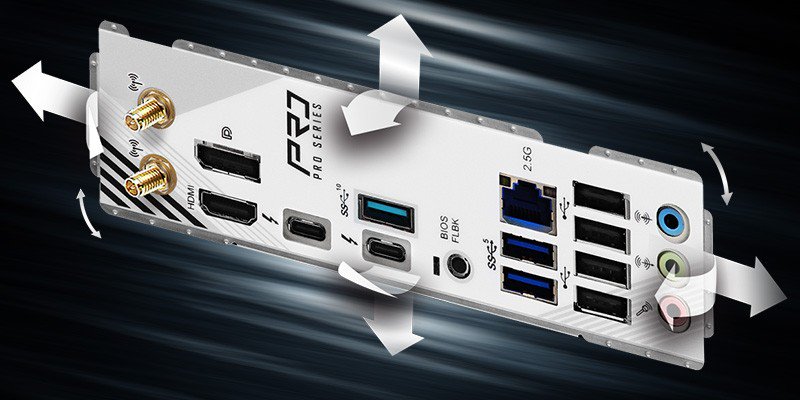 Flexibel integrierbare I/O-Blende